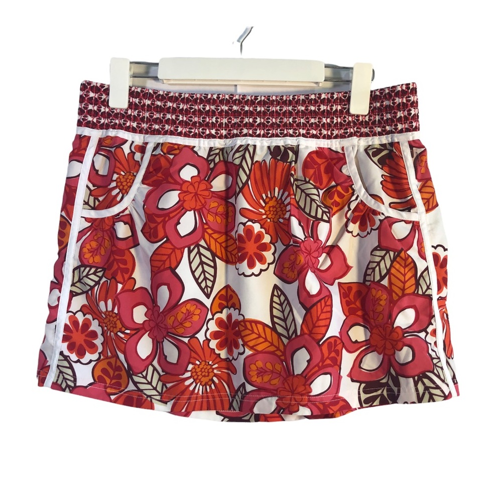 Athleta Hawaiian Floral Athletic Short Skirt Size Medium